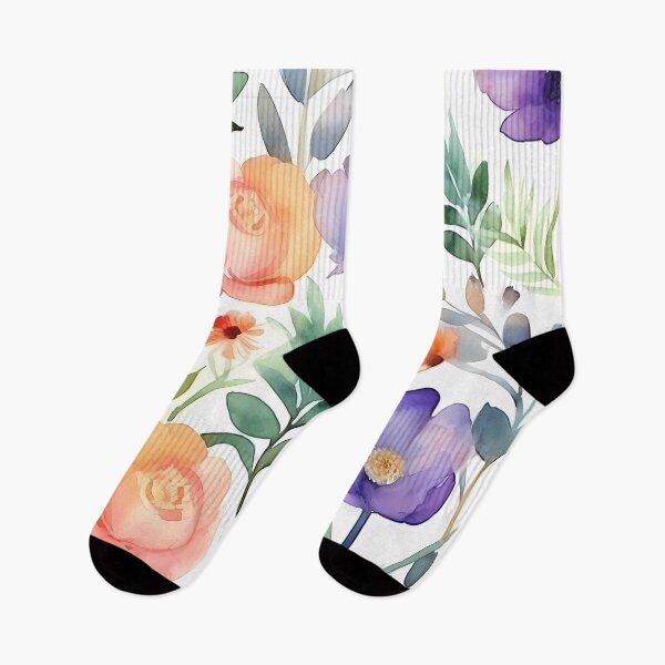 Item preview,  Watercolor florals flowers colorful wildflower modern designed and sold by ArtHideaway.