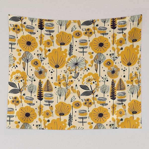 Item preview, Colorful Plants and Flowers Abstract Floral Pattern designed and sold by Wonder Of Light.