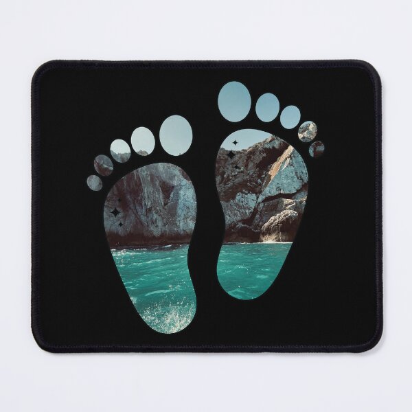 Item preview, Footsteps walking on a rocky beach  designed and sold by Donutlovers.