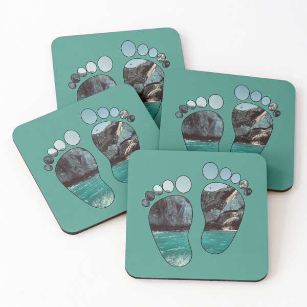 Item preview, Footsteps walking on a rocky beach  designed and sold by Donutlovers.