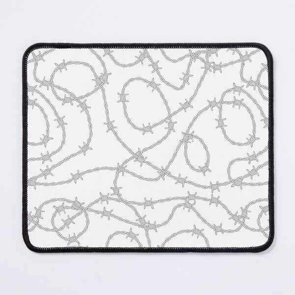 Item preview, Tangled Barb Wire in black and white designed and sold by VintageStyle.