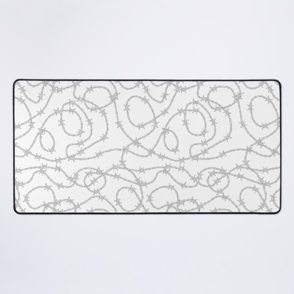 Item preview, Tangled Barb Wire in black and white designed and sold by VintageStyle.