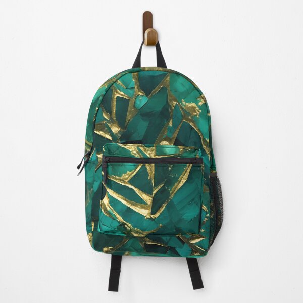 Item preview, Elegant Emerald & Gold Streaks Design Luxury Abstract designed and sold by SweetWhiskers.