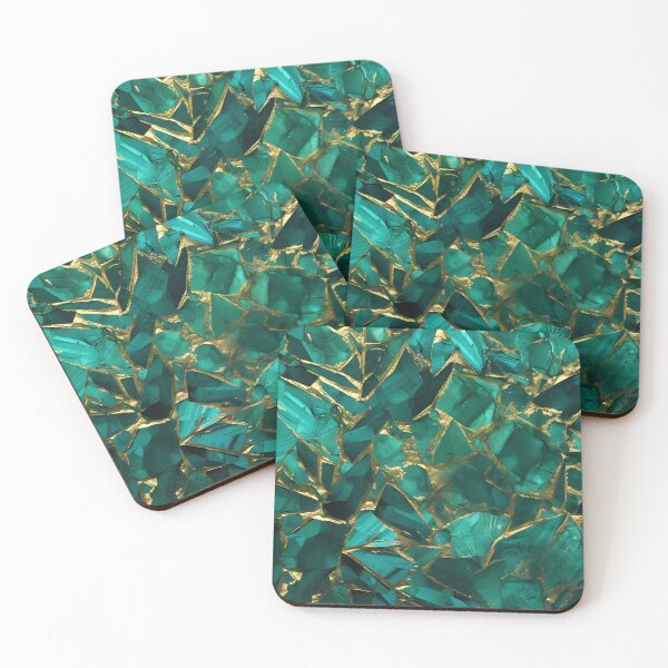 Item preview, Elegant Emerald & Gold Streaks Design Luxury Abstract designed and sold by SweetWhiskers.