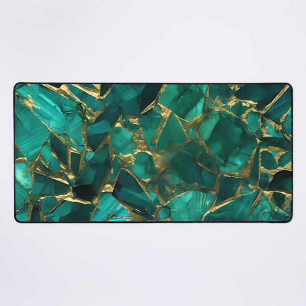 Item preview, Elegant Emerald & Gold Streaks Design Luxury Abstract designed and sold by SweetWhiskers.