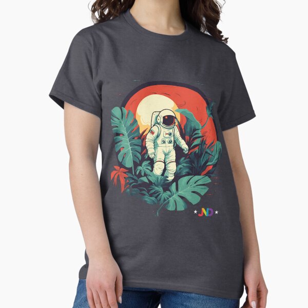 Lunar Serenade: Astral Dance amidst Monstera Oasis Classic T-Shirt