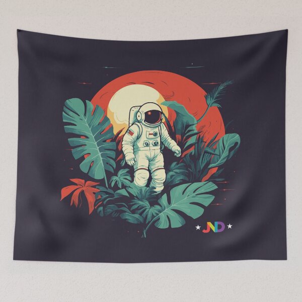 Item preview, Lunar Serenade: Astral Dance amidst Monstera Oasis designed and sold by jooordaaan.