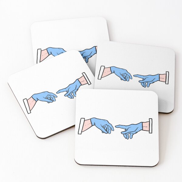 Item preview, Michelangelo: Creation of Adam (Blue Gloves) designed and sold by MedLabVibes.