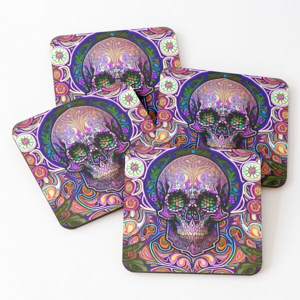 Item preview, Trippy Psychedelic Art Nouveau Skull 12 designed and sold by Benito Del Ray.