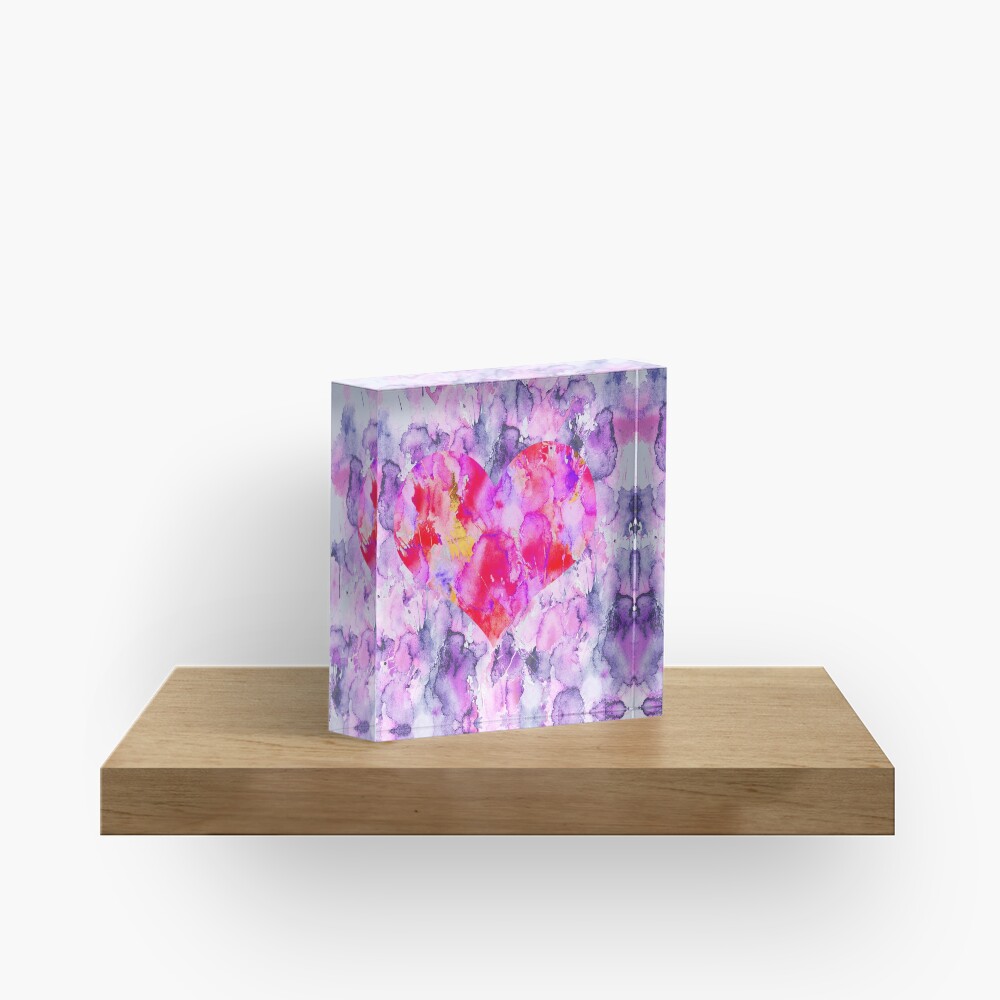 My Valentine Heart Acrylic Block