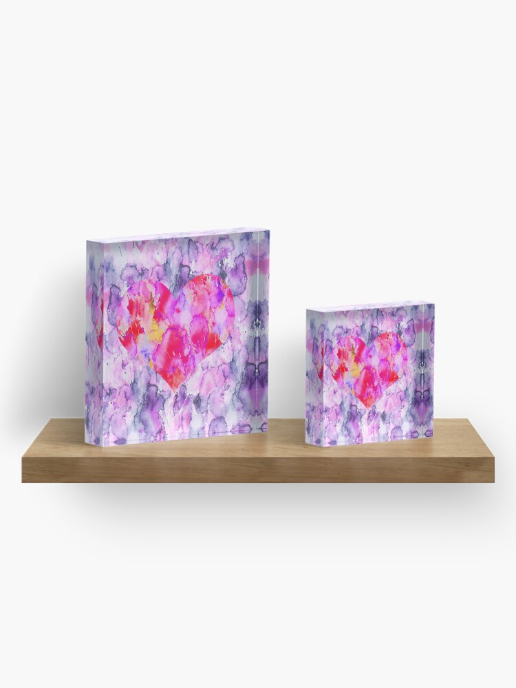 Alternate view of My Valentine Heart Acrylic Block
