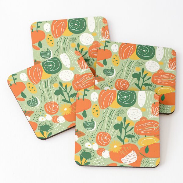 Item preview, Colorful Fresh Vegetables Tomatoes and Carrots Abstract Pattern designed and sold by Wonder Of Light.