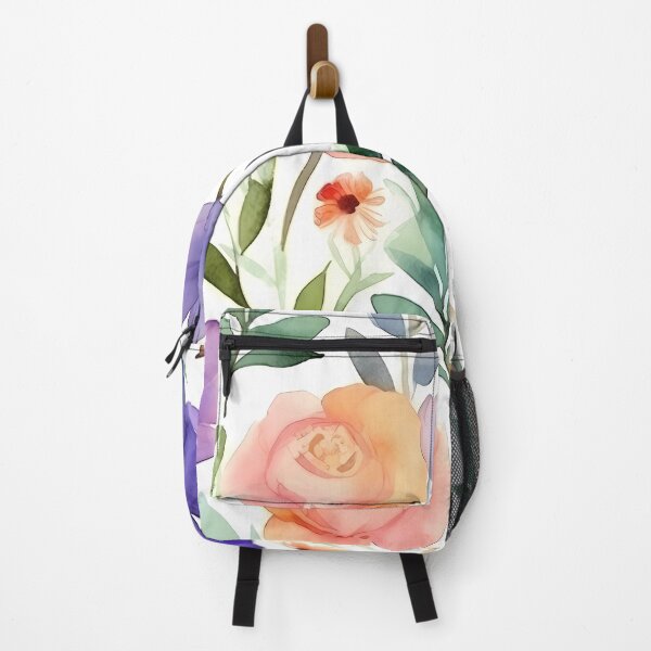 Item preview, Watercolor florals flowers colorful wildflower modern designed and sold by ArtHideaway.