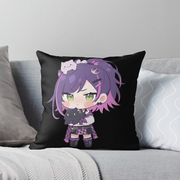 Item preview, Purple Haired Anime Chibi w/ Cats designed and sold by ScarletClover.