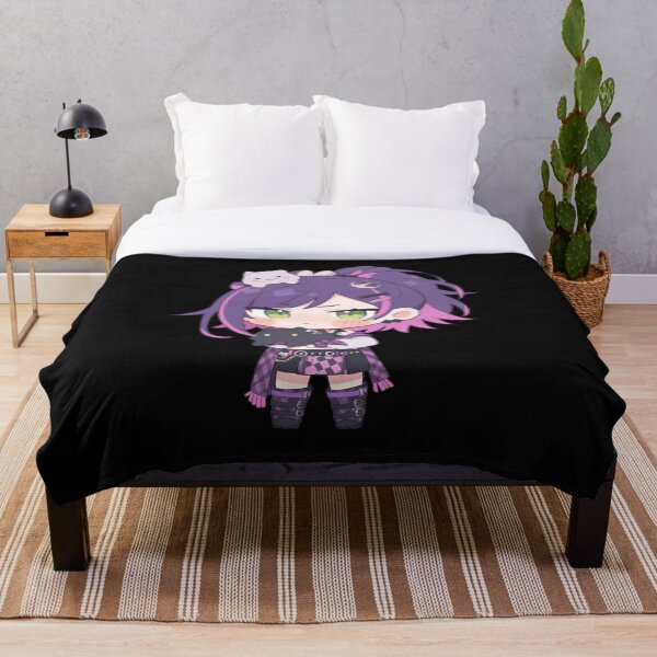 Aperçu de l'œuvre Anime Chibi aux cheveux violets avec des chats créée et vendue par ScarletClover.