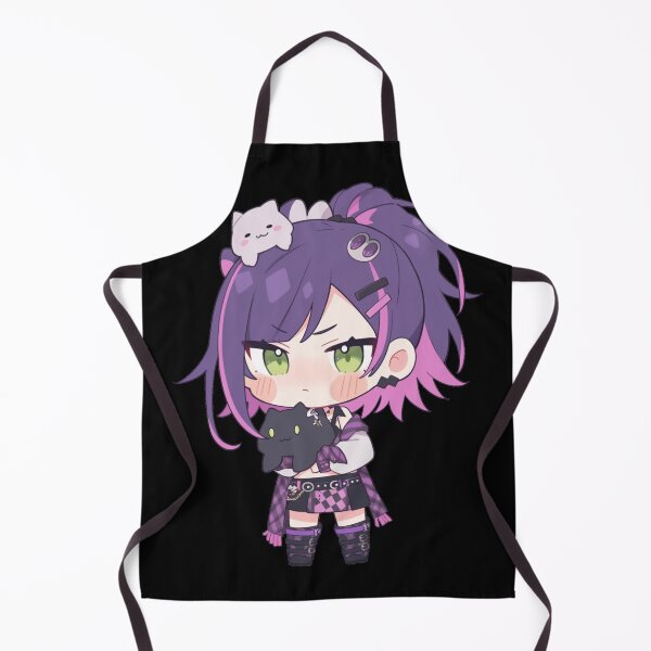 Item preview, Purple Haired Anime Chibi w/ Cats designed and sold by ScarletClover.