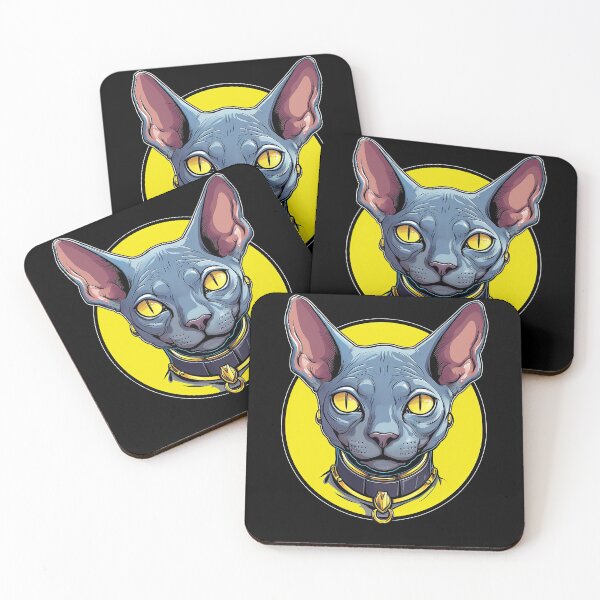 Item preview, Cartoon Sphynx Cat Face Sticker | Edgy Caricatures designed and sold by TortoPlusa.