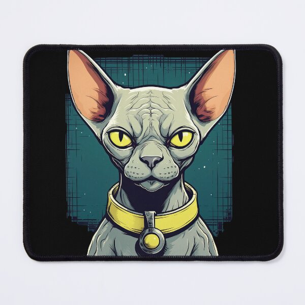 Item preview, Cartoon Sphynx Cat Face Sticker | Edgy Caricatures designed and sold by TortoPlusa.