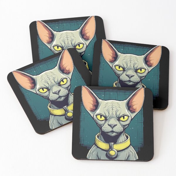 Item preview, Cartoon Sphynx Cat Face Sticker | Edgy Caricatures designed and sold by TortoPlusa.