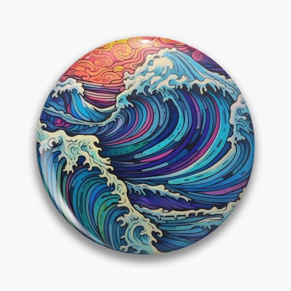 Item preview, Abstract Ocean Waves Pattern designed and sold by Desfix.