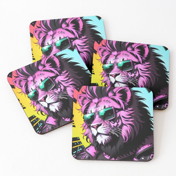 Item preview, Trendy lion look: glasses, neon colors and a touch of wildness designed and sold by danh1z.
