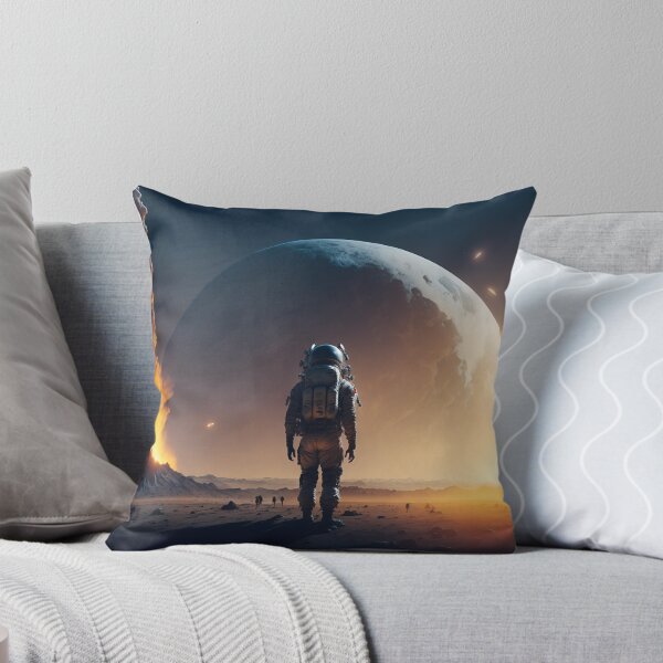 Item preview, Digital Art: Futuristic Astronaut on the Moon - Serenity Amidst Solitude designed and sold by PixelSpectrum.