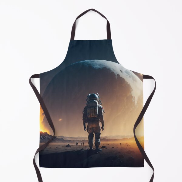 Item preview, Digital Art: Futuristic Astronaut on the Moon - Serenity Amidst Solitude designed and sold by PixelSpectrum.