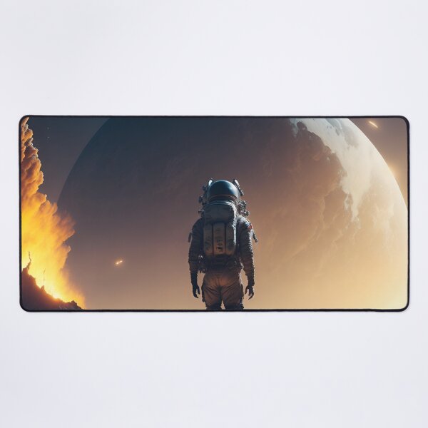 Item preview, Digital Art: Futuristic Astronaut on the Moon - Serenity Amidst Solitude designed and sold by PixelSpectrum.