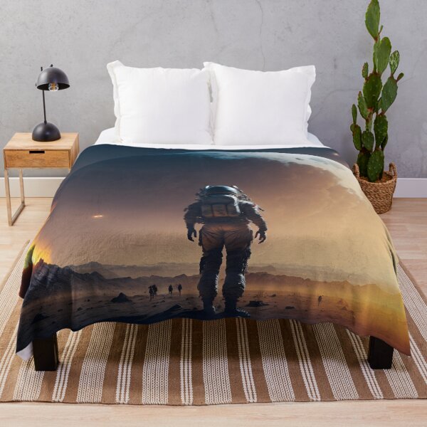 Item preview, Digital Art: Futuristic Astronaut on the Moon - Serenity Amidst Solitude designed and sold by PixelSpectrum.