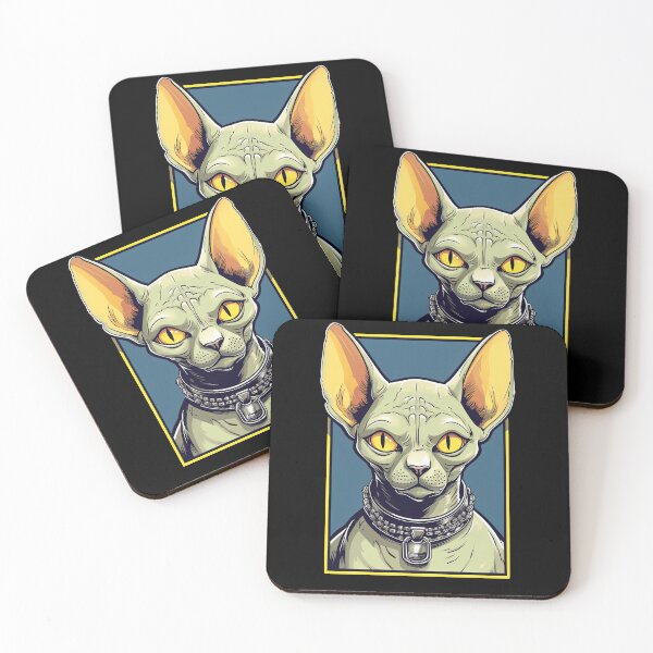 Item preview, Cartoon Sphynx Cat Face Sticker | Edgy Caricatures designed and sold by TortoPlusa.
