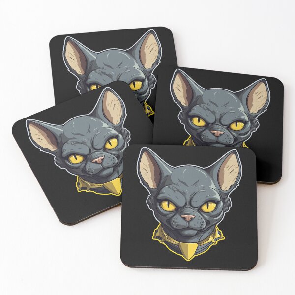 Item preview, Cartoon Sphynx Cat Face Sticker | Edgy Caricatures designed and sold by TortoPlusa.
