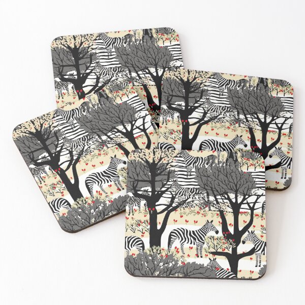 Item preview, Colorful Animals Zebras and Trees Abstract Pattern designed and sold by Wonder Of Light.