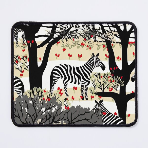Item preview, Colorful Animals Zebras and Trees Abstract Pattern designed and sold by Wonder Of Light.
