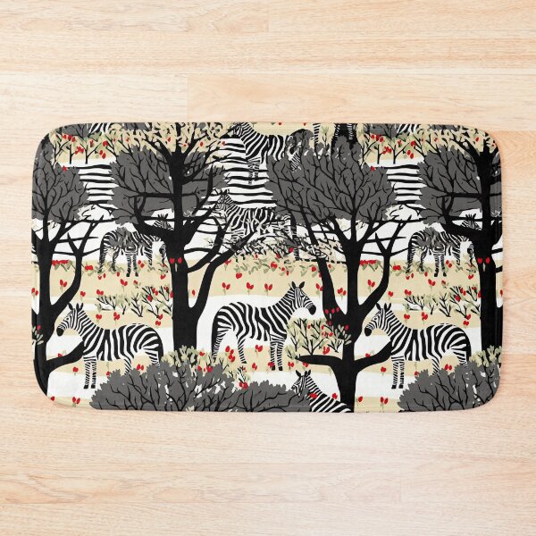 Item preview, Colorful Animals Zebras and Trees Abstract Pattern designed and sold by Wonder Of Light.