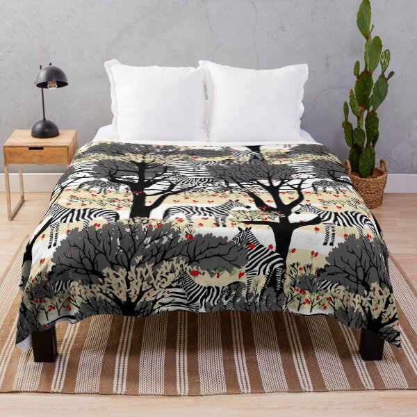 Item preview, Colorful Animals Zebras and Trees Abstract Pattern designed and sold by Wonder Of Light.