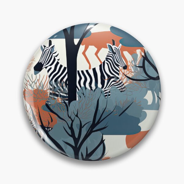 Item preview, Colorful Animals Zebras and Trees Abstract Pattern designed and sold by Wonder Of Light.