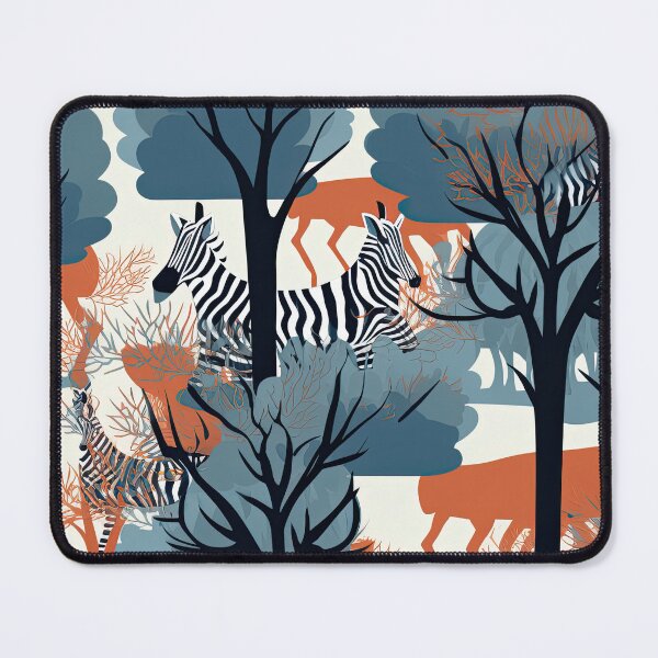 Item preview, Colorful Animals Zebras and Trees Abstract Pattern designed and sold by Wonder Of Light.