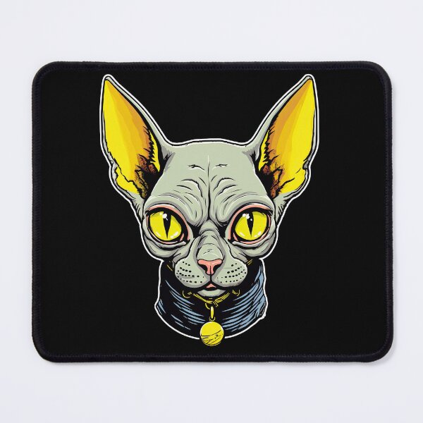 Item preview, Cartoon Sphynx Cat Face Sticker | Edgy Caricatures designed and sold by TortoPlusa.