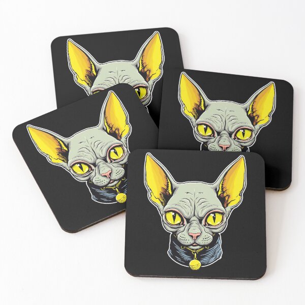 Item preview, Cartoon Sphynx Cat Face Sticker | Edgy Caricatures designed and sold by TortoPlusa.