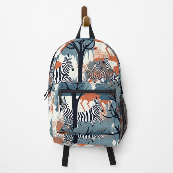 Item preview, Colorful Animals Zebras and Trees Abstract Pattern designed and sold by Wonder Of Light.