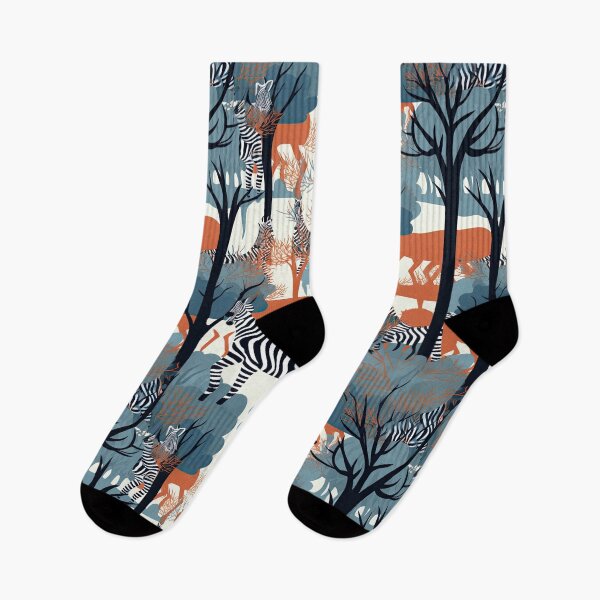 Item preview, Colorful Animals Zebras and Trees Abstract Pattern designed and sold by Wonder Of Light.