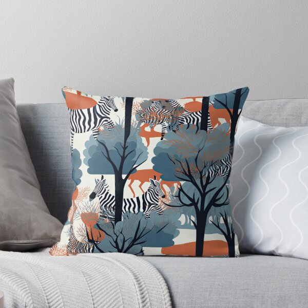 Item preview, Colorful Animals Zebras and Trees Abstract Pattern designed and sold by Wonder Of Light.