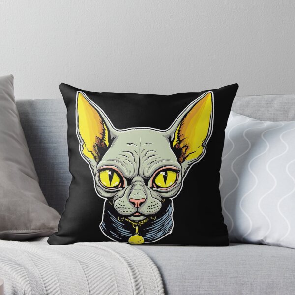 Item preview, Cartoon Sphynx Cat Face Sticker | Edgy Caricatures designed and sold by TortoPlusa.