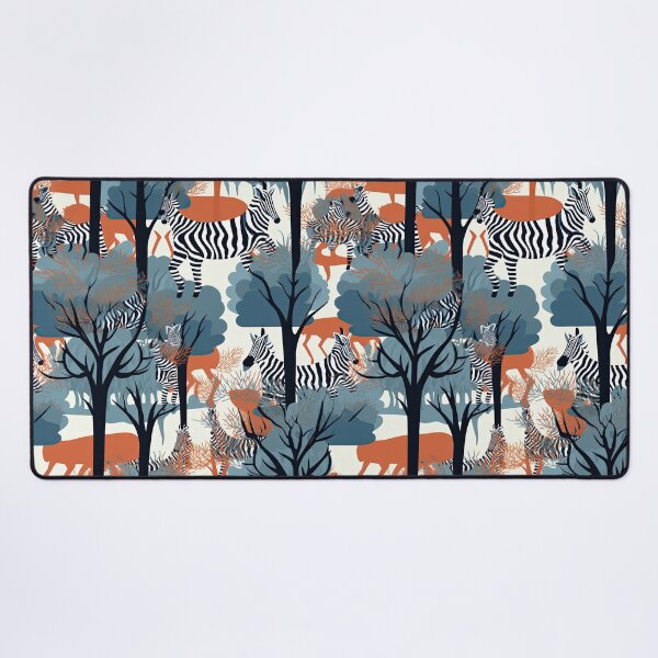 Item preview, Colorful Animals Zebras and Trees Abstract Pattern designed and sold by Wonder Of Light.