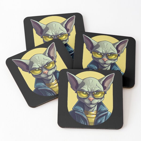Item preview, Cartoon Sphynx Cat Face Sticker | Edgy Caricatures designed and sold by TortoPlusa.