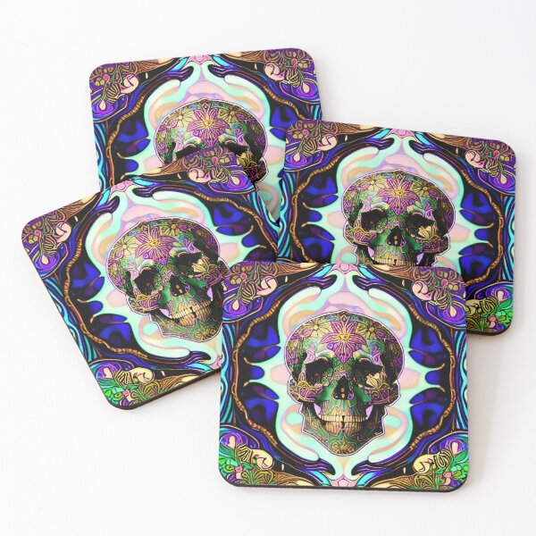 Item preview, Trippy Psychedelic Art Nouveau Skull 14 designed and sold by Benito Del Ray.