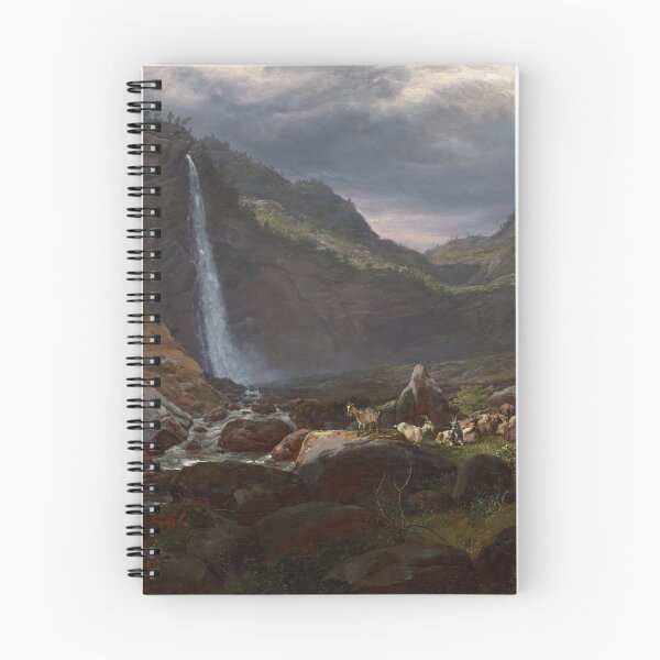Artikelvorschau, Feige-Wasserfall, Lysterfjord, Norwegen | Johan Christian Dahl | 1848 Landschaftskunst entworfen und verkauft von CJET.