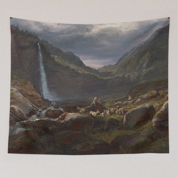 Item preview, Feige Waterfall, Lysterfjord, Norway | Johan Christian Dahl | 1848 Landscape Art designed and sold by CJET.