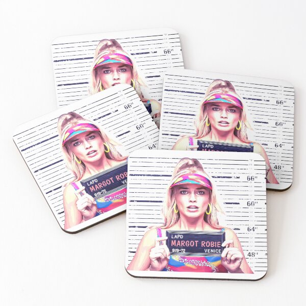 Item preview, movie 2023 Margot Robbie mugshot graphic illustration design by ironpalette designed and sold by ironpalette.