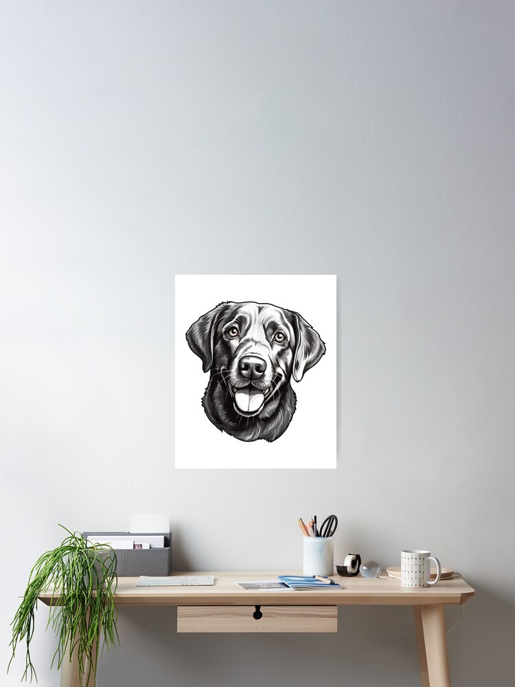 Imagen 2 de 3, Póster con la obra cute labrador retriever puppy, diseñada y vendida por LabelLover.